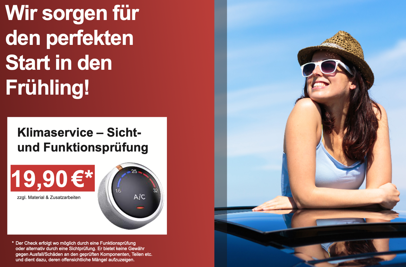 Perfekter Start in den Frühling. Klimaservice für 19,90 €
